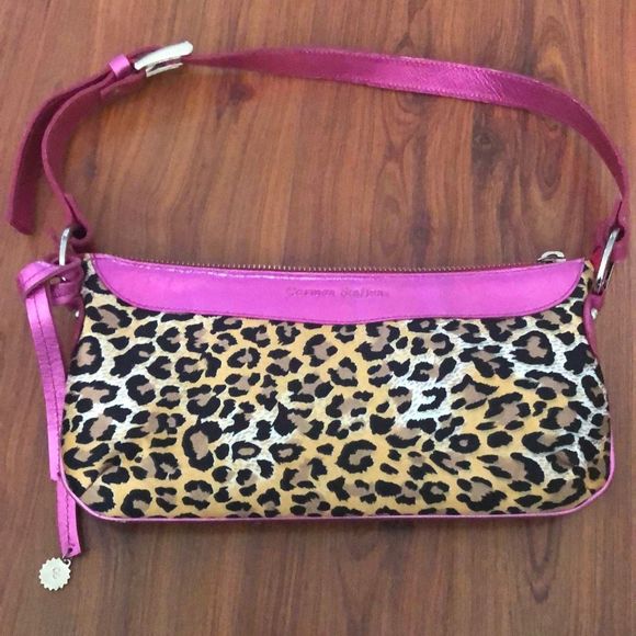 Carmen Steffens Handbags - Carmen Steffens Y2K Leopard with pink trim handbag ￼